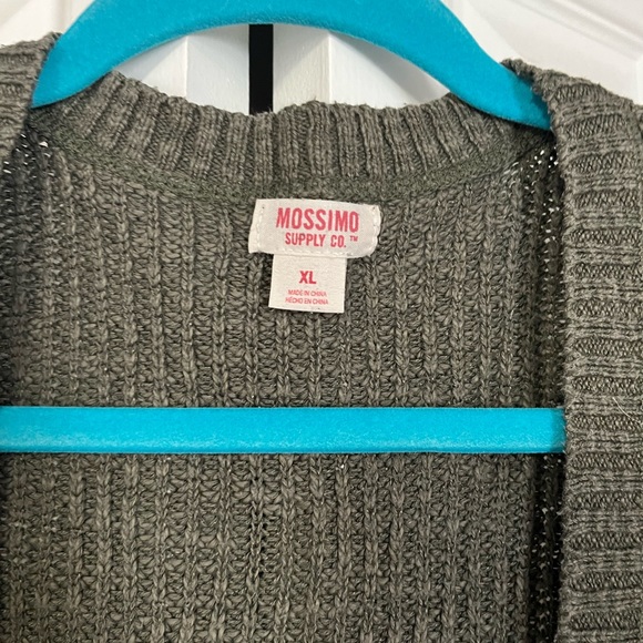 Mossimo army green cardigan sweater - Picture 2 of 4